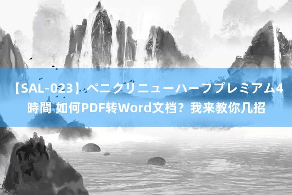 【SAL-023】ペニクリニューハーフプレミアム4時間 如何PDF转Word文档？我来教你几招