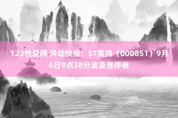 123性爱网 异动快报：ST高鸿（000851）9月6日9点38分波及涨停板
