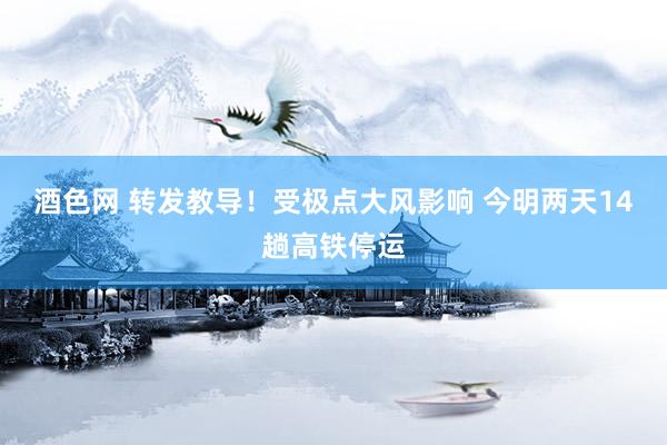 酒色网 转发教导！受极点大风影响 今明两天14趟高铁停运