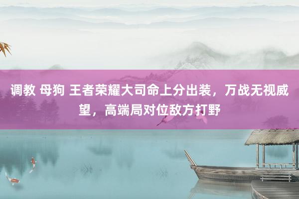调教 母狗 王者荣耀大司命上分出装，万战无视威望，高端局对位敌方打野