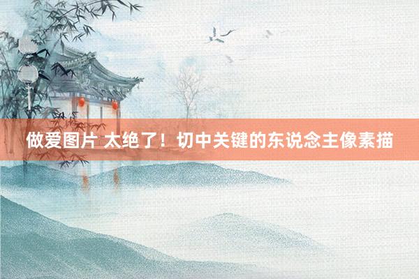 做爱图片 太绝了！切中关键的东说念主像素描